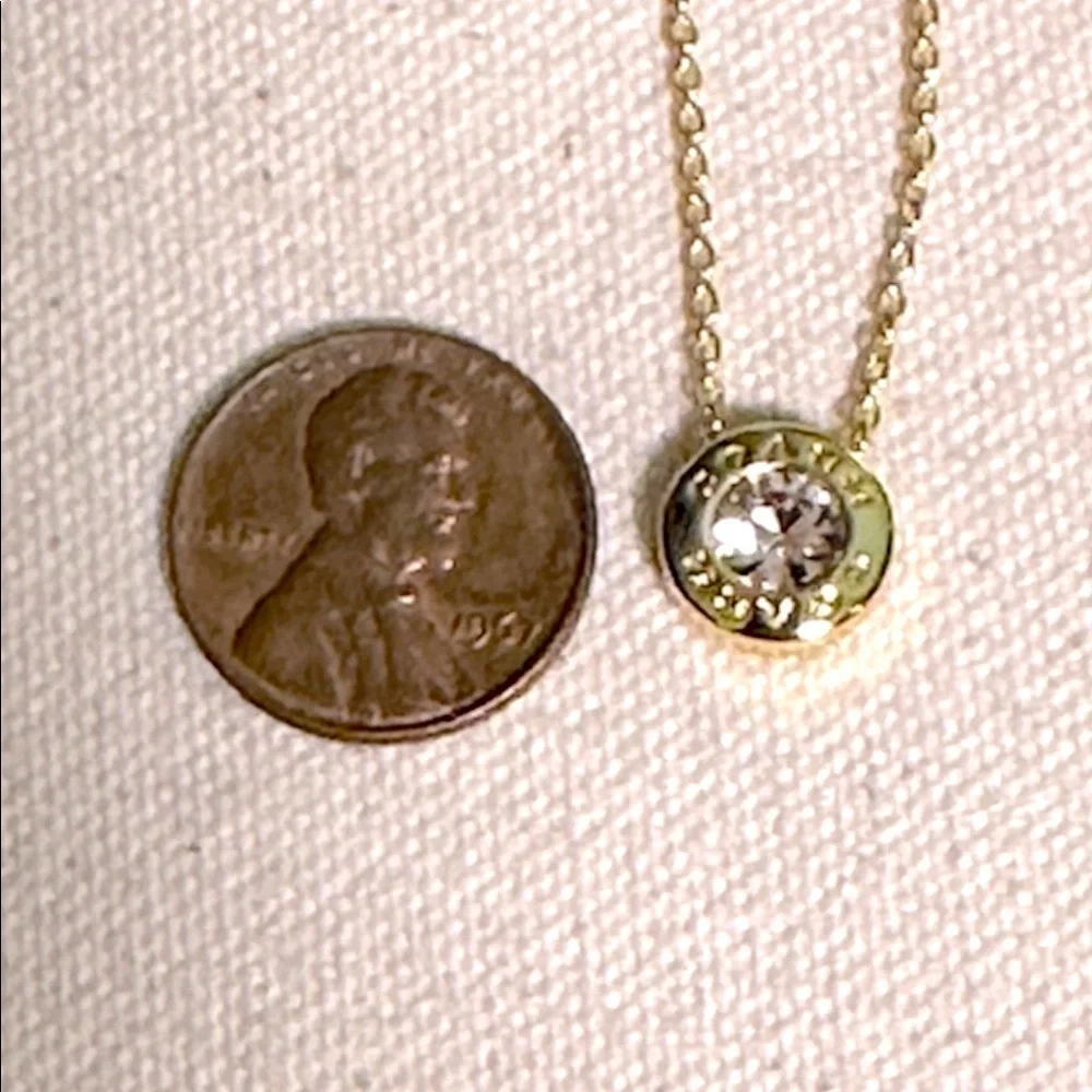 Coach Women's Signature Stone Pendant Necklace Adjustable 16”-18” - NWOT - Picture 8 of 9